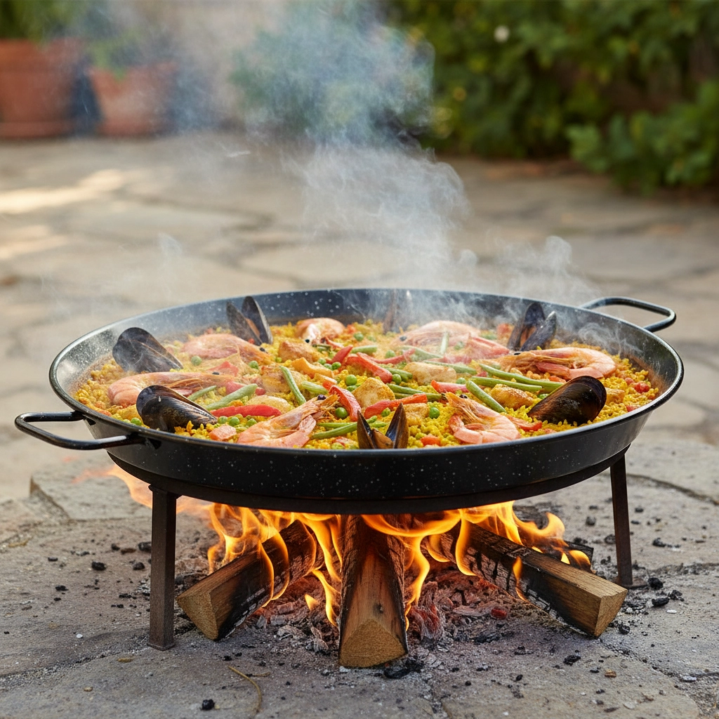 Smaltovaná grilovacia panvica Paella 80 cm